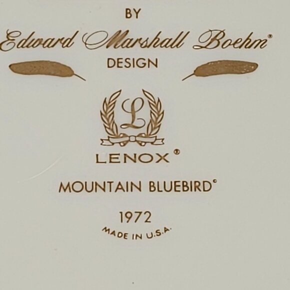 Lenox 1972 Mountain Bluebird Limited Edition Plate By Edward Marshall Boehm - Picture 5 of 8